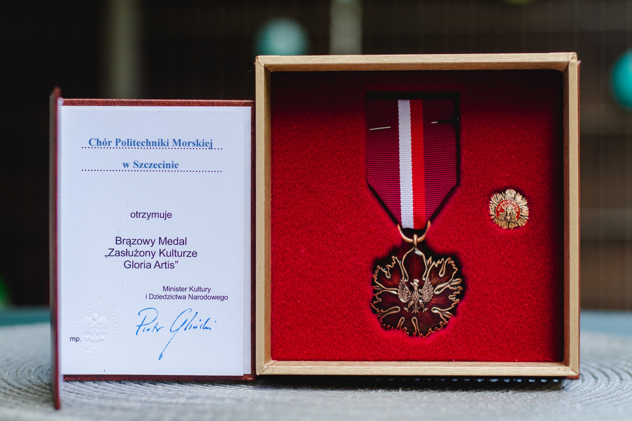 Brązowy medal „Zasłużony Kulturze Gloria Artis”