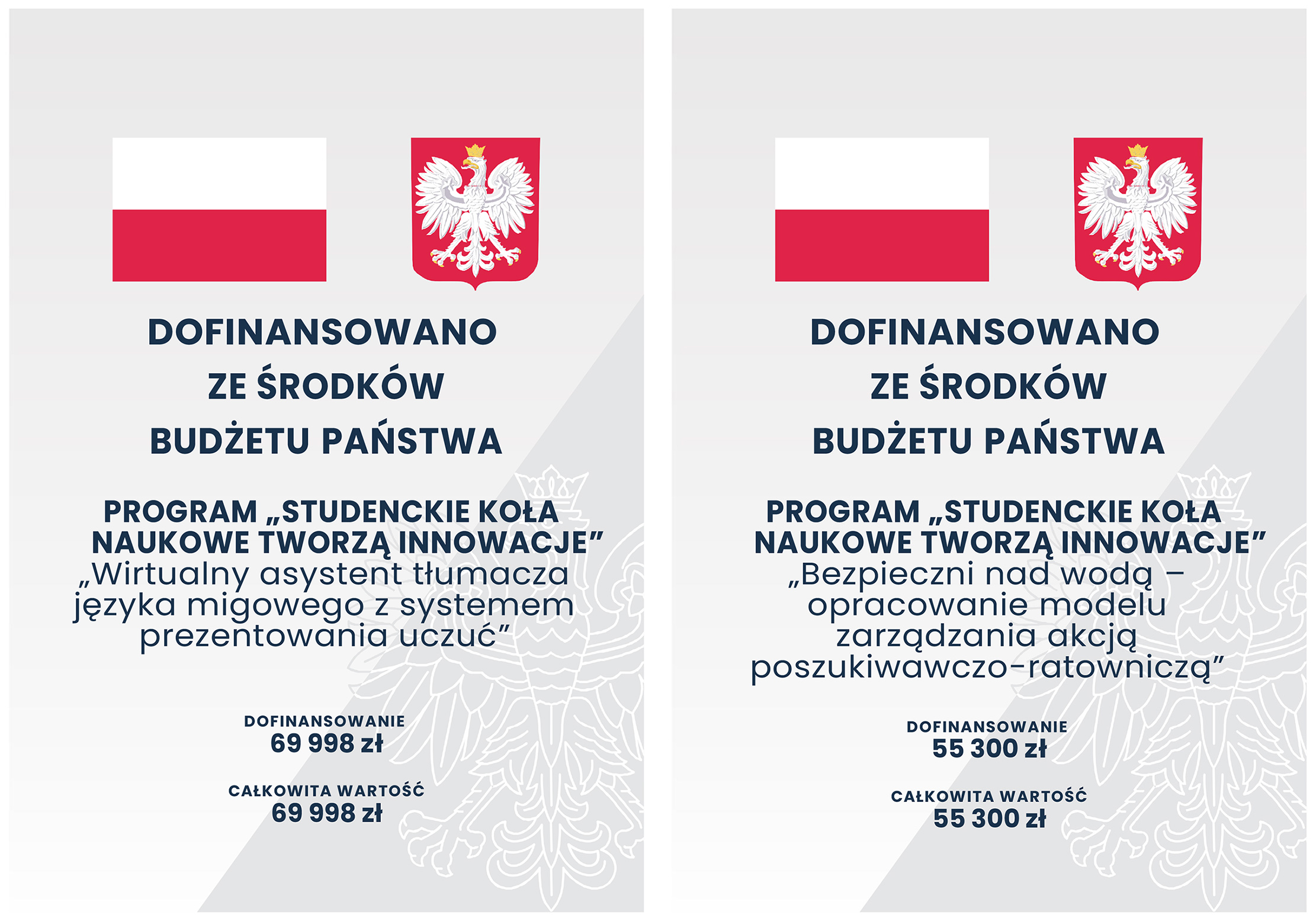 Studenckie koła naukowe Bezpieczni nad wodą i Wirtualny asystent - Plakat.jpg